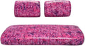 Seat Cover Replacement for Yamaha G-2/G-9 Golf Cart - Front Bench Seat - Premium Marine Vinyl -5 Panel Stitching - Staple On Installation - Two-Tone Golf Cart Seat Covers (Pink Camo)