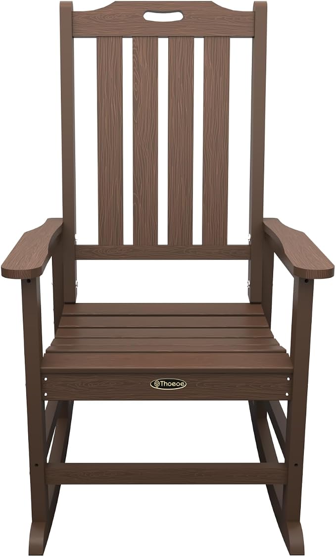 THOEOE Outdoor Rocking Chairs Set of 8, Oversized Patio Rocking Chair | HDPE - Image 8