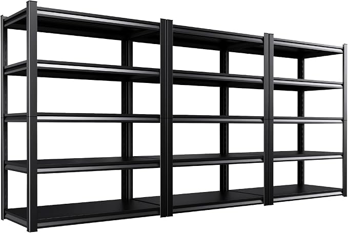 46''W Garage Shelving, AdjustableTall Heavy Duty Shelving, 5T Garage Shelves by KORVENA