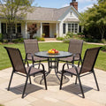 Patio Chairs Set of 4, Breathable Textilene, Weatherproof Frame, Quick Setup by zheczoemate