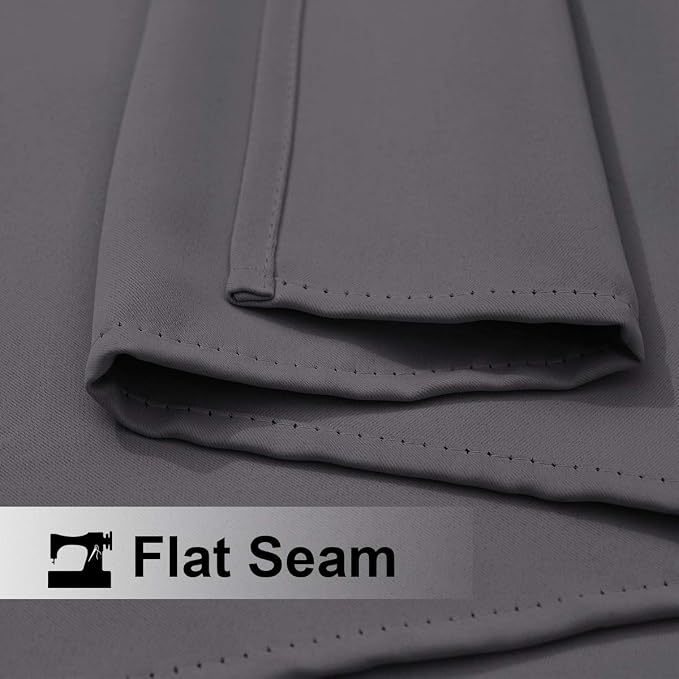 NICETOWN 2 Panels Blackout Grey Outdoor Curtains - Image 6