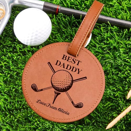 EDSG Personalized Leather Golf Tee Holder Bag Tag - Image 5