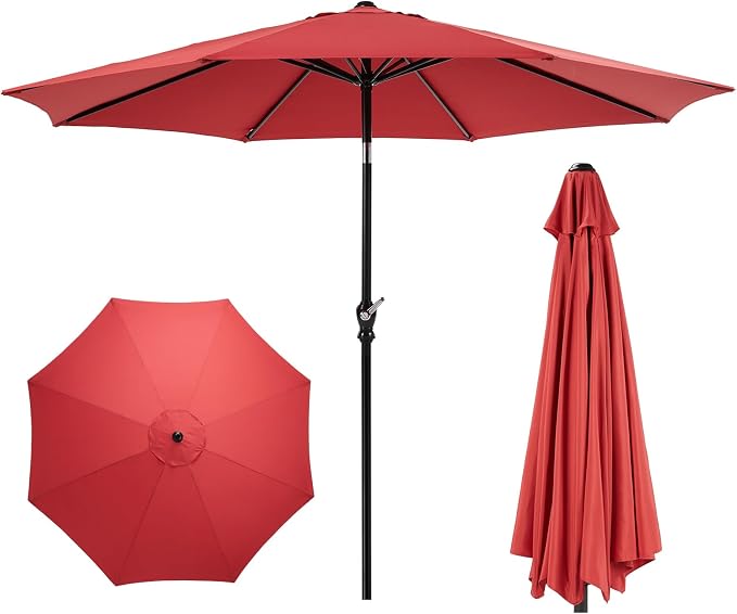 OLIXIS 9ft Patio Table Umbrella, Outdoor Patio Umbrella by OLIXIS