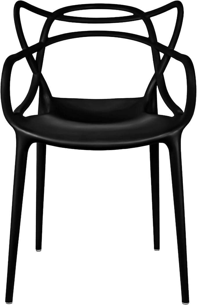 2xhome Modern Dining Chair | Stackable Indoor or Outdoor Entangled Side Chair | - Image 5