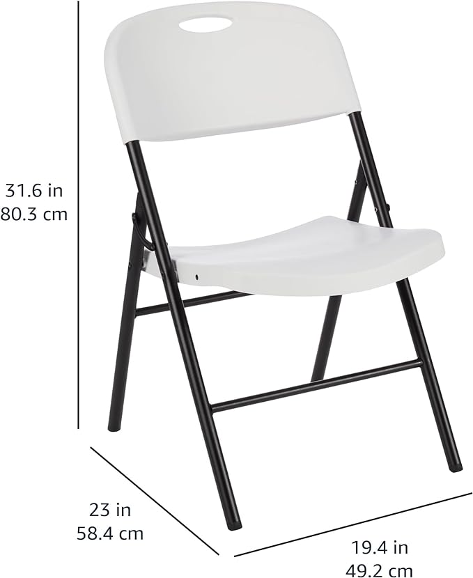 Amazon Basics Sturdy Foldable Portable Plastic Chair, 350-Pound Capacity - Image 3