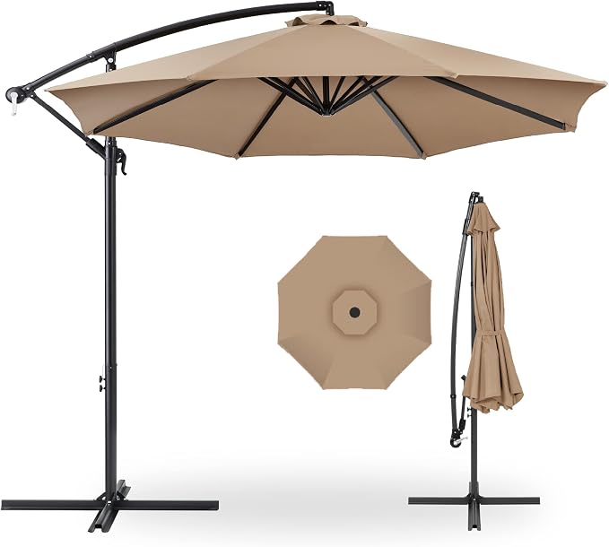 Best Choice Products 10ft Offset Hanging Market Patio Umbrella w/Easy Tilt by Unknown