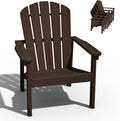 Compact Stackable Adirondack Chair, All Weather HDPE, Coffee | 26.3" Wide HDPE by nevilywood