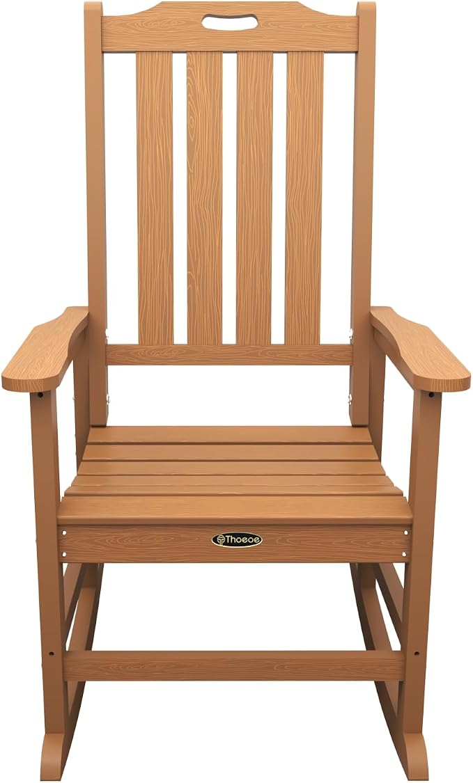 THOEOE Outdoor Rocking Chairs Set of 2, Oversized Patio Rocking Chair | HDPE - Image 8