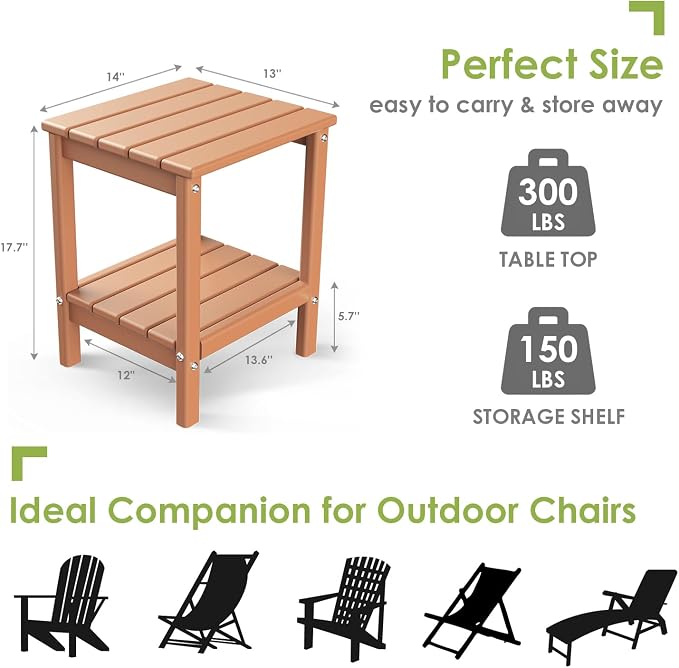 GREENVINES Outdoor Rocking Chairs Set, 2 Rockers w/ 1 Side Table, Teak | - Image 4
