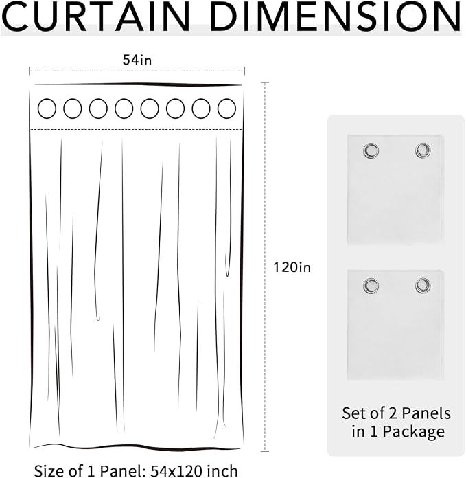 Easy-Going 100% Waterproof Outdoor Curtains 54x120 inch, Gazebo and Pergola 2 - Image 7