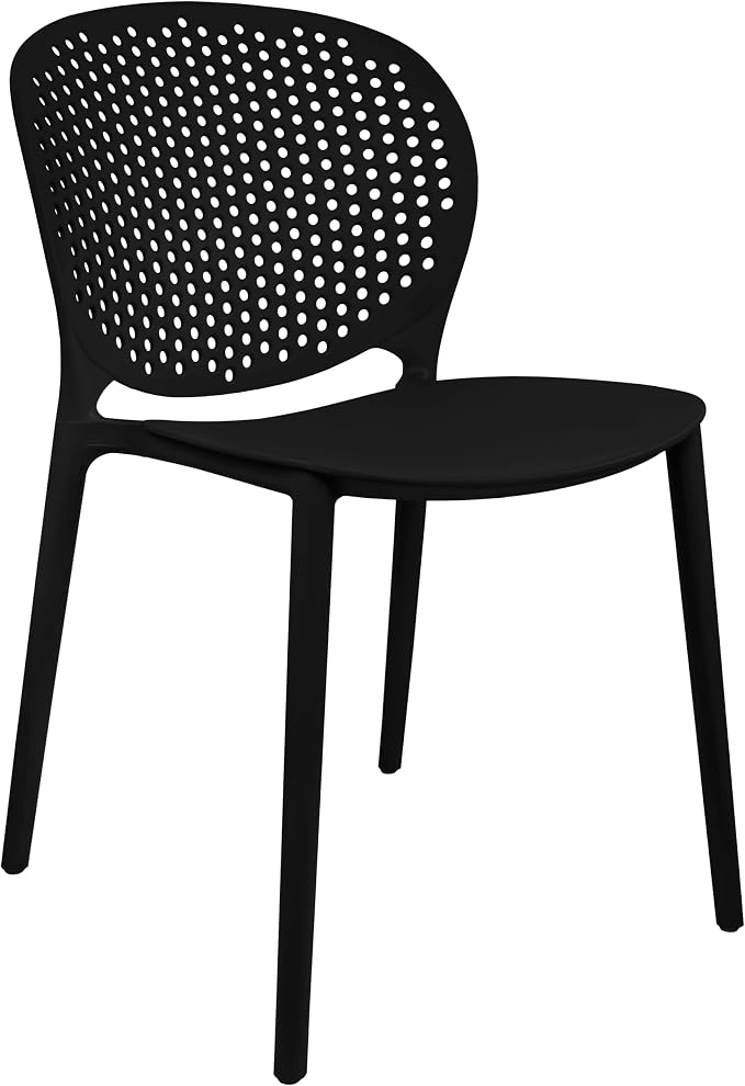 2xhome Set of 2 Patio Dining Chairs | Modern Stackable Outdoor Pool Side Chair - Image 8
