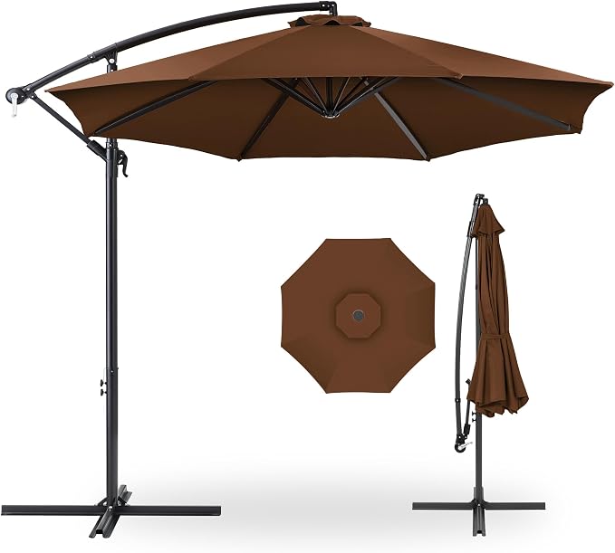Best Choice Products 10ft Offset Cantilever Hanging Market Patio Umbrella by Unknown