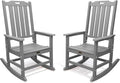 THOEOE Outdoor Rocking Chairs Set of 2, Oversized Patio Rocking Chair | HDPE by THOEOE
