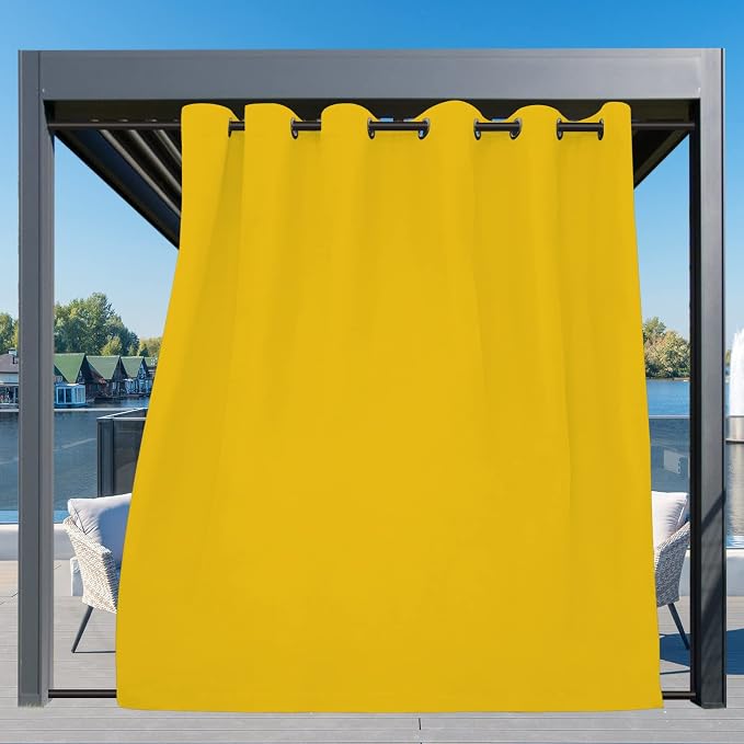 Easy-Going Outdoor Curtains for Patio 1 Panel, 110x84 inch, Weatherproof - Image 3