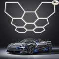 Hexagon LED Garage Light: Super Bright 40000LM Honeycomb Garage Light, 8 Hex DIY Hexagon Led Lights for Gym Basement Hair Salon