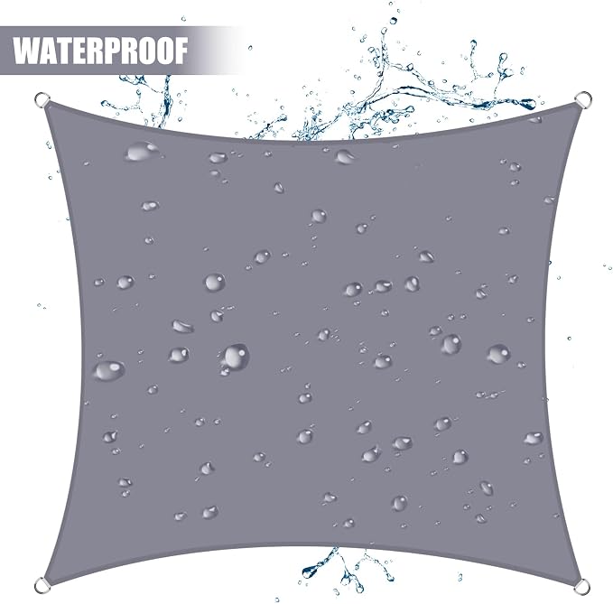 Neween Waterproof Sun Shade Sail Square UV Block Canopy - Image 2