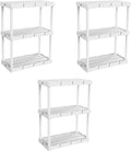 Gracious Living 3 Pack Light Duty Storage Shelves, Knect-A-Shelf 3-Shelf by GraciousLiving