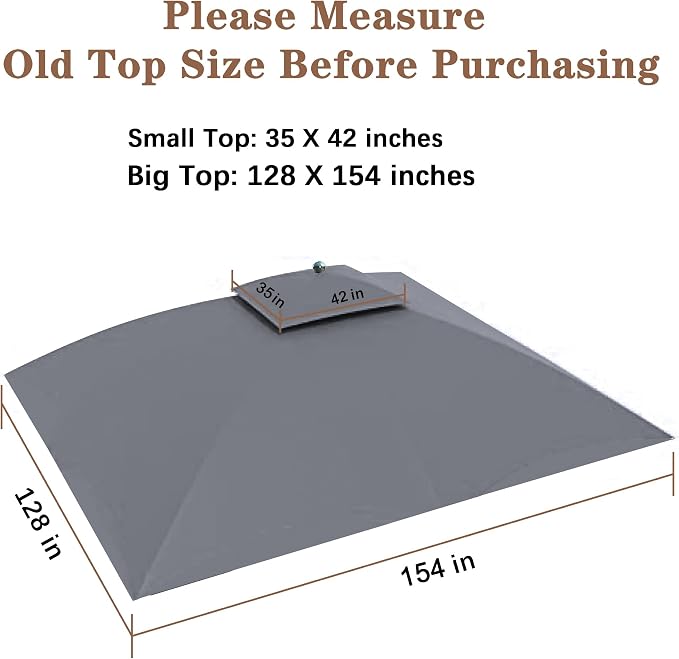 SCOCANOPY Gary Replacement Top for 10X12Ft Oakmont Gazebo L-GZ1188PST-A - Image 3