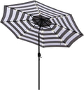 9 ft Solar Umbrella 32 LED Lighted Patio Umbrella Table Market Umbrella by Blissun