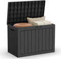 45 Gallon Outdoor Deck Box, Lockable Waterproof Outdoor Storage Boxes by MAIUSCOLI