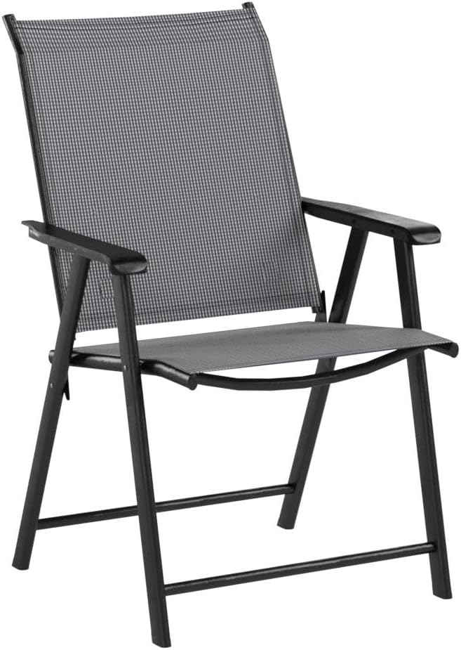 GIANTEX Set of 4 Folding Patio Chairs, Outdoor Portable Dining Chairs - Image 5