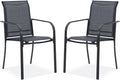 DIFY Patio Chairs Set of 2, Stackable Textilene Outdoor Dining Chairs by DIFY