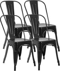 FDW | Metal Dining Chairs | Set of 4 by FDW