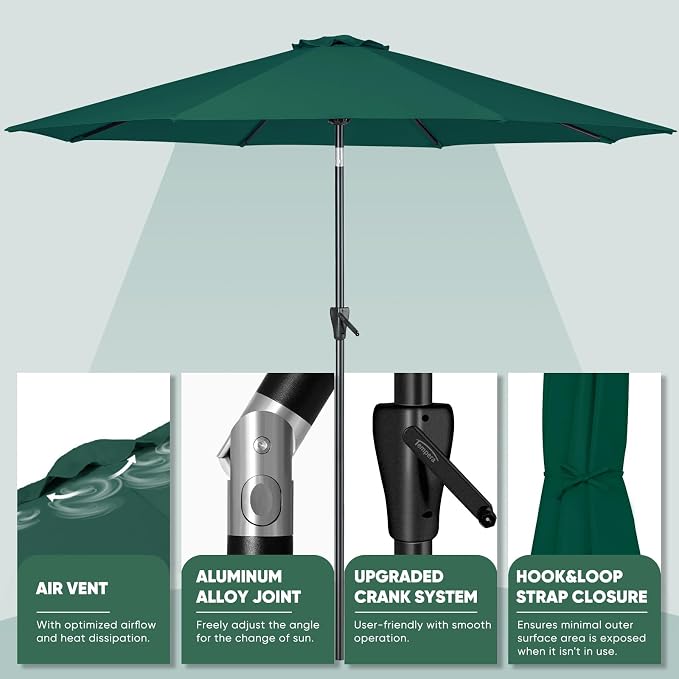 Tempera Patio Market Outdoor Table Umbrella - Image 3