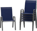 Amopatio Patio Chairs Set of 6, Outdoor Stackable Dining Chairs by Amopatio