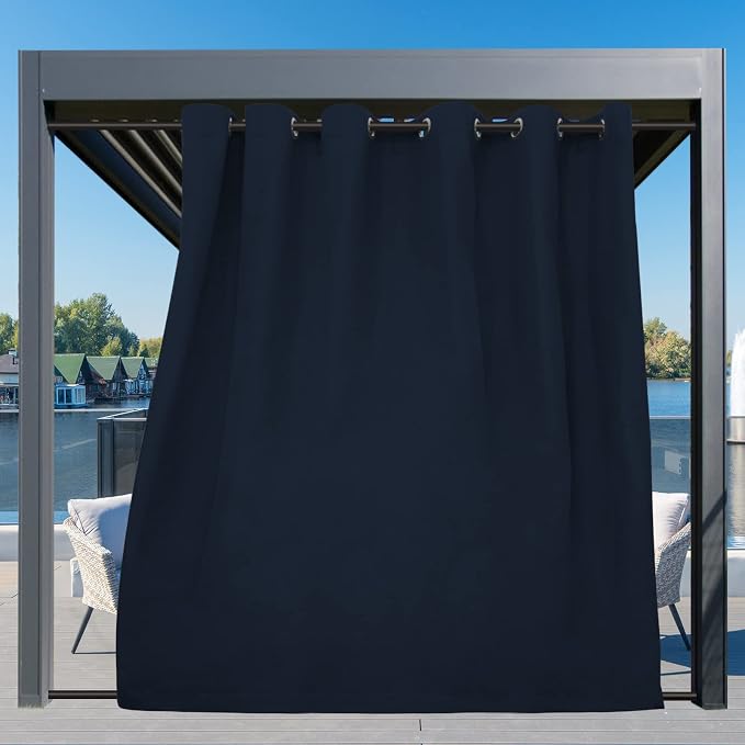 Easy-Going Outdoor Curtains for Patio 1 Panel, 110x84 inch, Weatherproof - Image 3