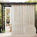 MIULEE Beige Waterproof Outdoor Sheer Curtains by MIULEE