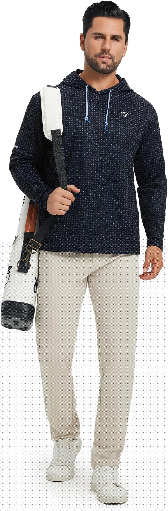 Hoodies for Men Golf Fleece Hooded Sweatshirts Dry Fit Athletic Lightweight Casual Midlayer Mens Hoodies Pullover