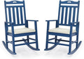 VINGLI Outdoor Rocking Chair Set of 2 Wood Rocking Chair by VINGLI