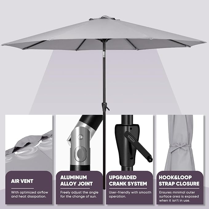 Tempera Patio Market Outdoor Table Umbrella - Image 3