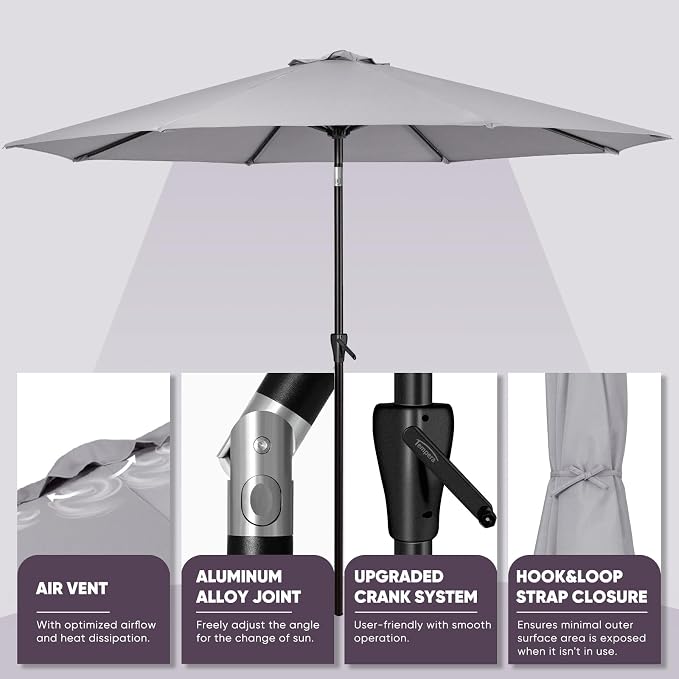 Tempera Patio Market Outdoor Table Umbrella - Image 3