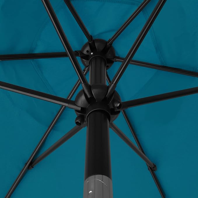 Sunnyglade 7.5' Patio Umbrella Outdoor Table Umbrella Tilt Crank Teal Blue | - Image 4