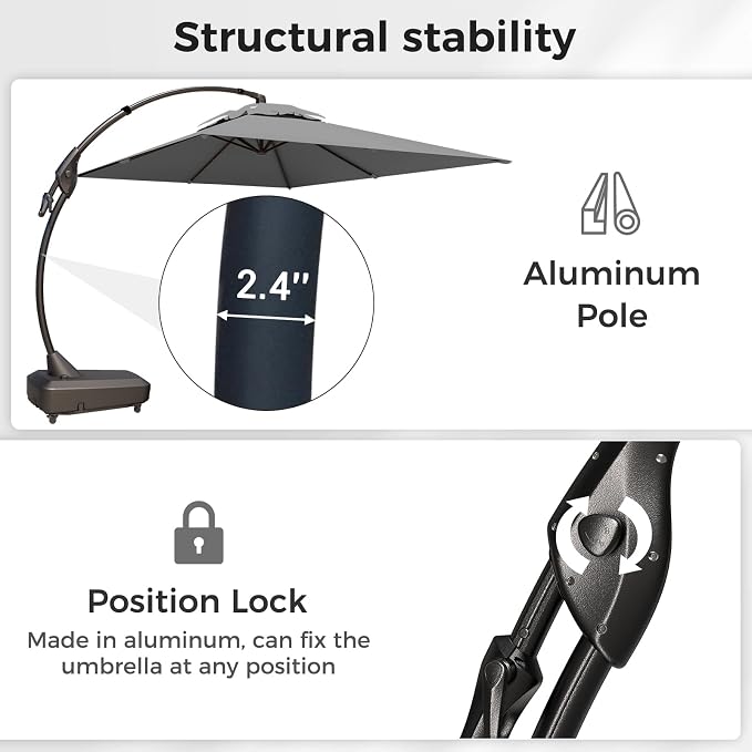 Grand patio 9x12 FT Large Cantilever Umbrella - Image 8