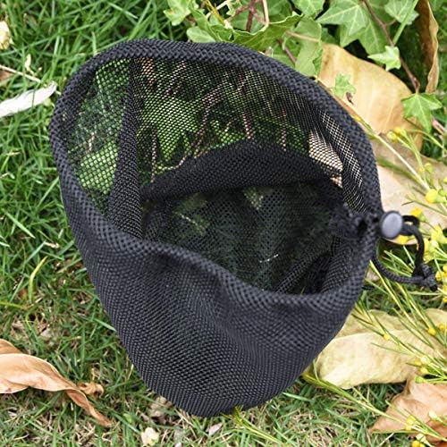 iBasingo 5-Pack Black Mesh Bag Nylon Drawstring Stuff Sacks BVP01 - Image 6