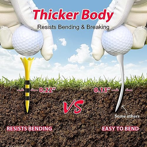 Durable Plastic Golf Tees, 100/50 Pack, Designed to Reduce Friction and Side - Image 2