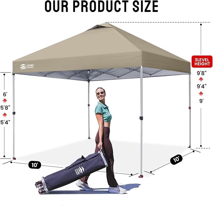 CROWN SHADES 10x10 Pop Up Canopy Tent - Image 6