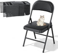 10 Pack Padded Folding Chairs, Portable Metal Foldable Chairs by HomePage