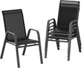 Garvee Patio Chairs Set of 4, Stackable Chairs by Garvee