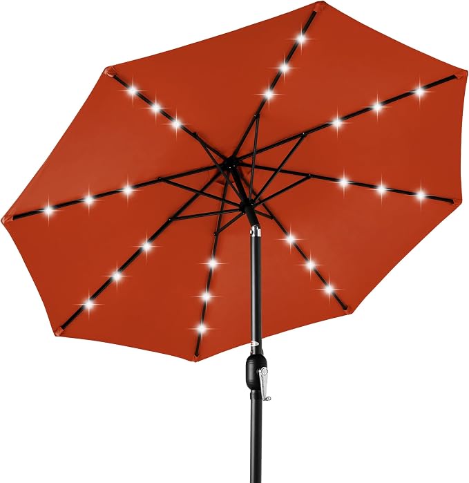 Best Choice Products 10ft Solar Polyester LED Lighted Patio Umbrella w/Tilt by Unknown