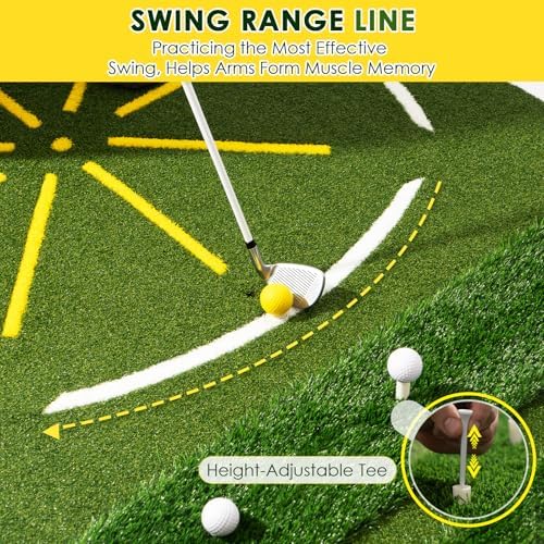Dual Turf Golf Mat 5x4FT/6x4FT, Golf Hitting Practice Mat - Image 4