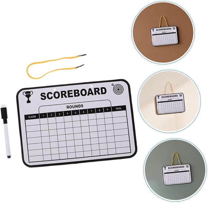Mikikit 2pcs Double Sided Dry Erase Writing Board Lightweight Golf Score Tracking for Childrens Practice and Competitions