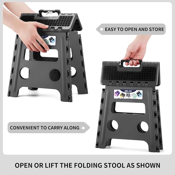 Delxo Folding Step Stool 13 Inch, 300 Lbs Step Stool - Image 7