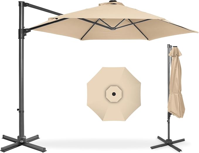 Best Choice Products 10ft Offset Cantilever Hanging Market Patio Umbrella by Unknown