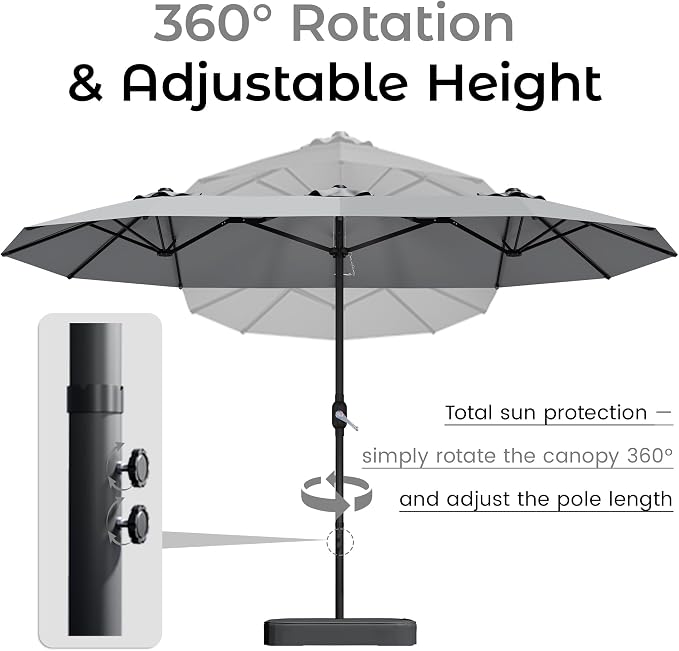 DomeShade 15ft Patio Umbrella - Image 9