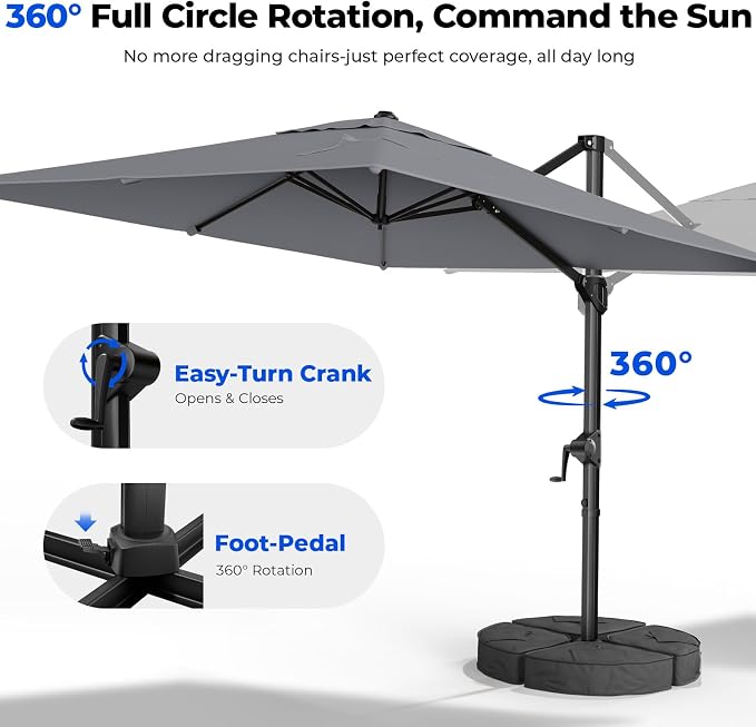 10x10 FT Cantilever Patio Umbrella - Image 2
