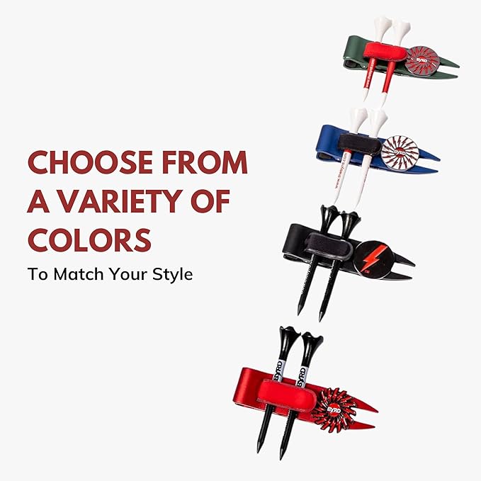 The Byrd Divot Clyp Golf Multitool - Divot Tool & Clip | Organizes Your Tees, Ball Marker & Divot Tool All in One | Essential Golf Gear for Focused Rounds | Golf Accessories for Men (Blue)